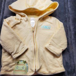 Yellow Hoodie 9 Months Girl Silly Safari Zip Up